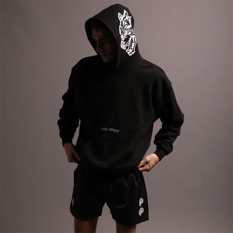 AT OUR CORE WLVS HOODIE IN BLACK