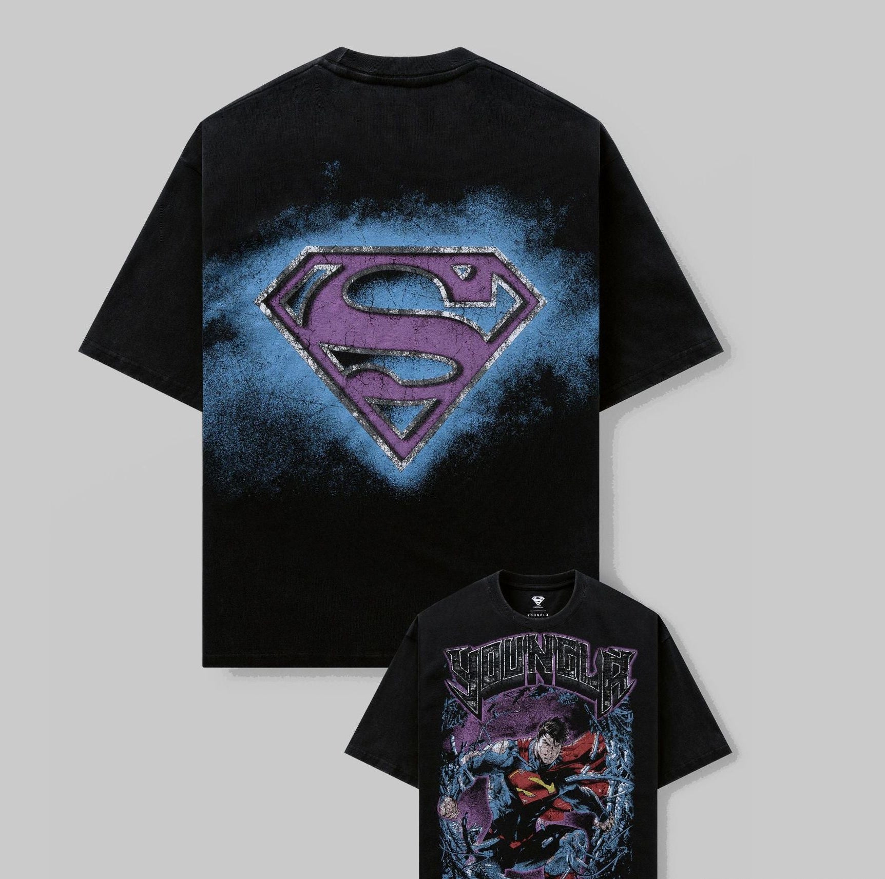 Camiseta YoungLA Superman DC Comics Oversized