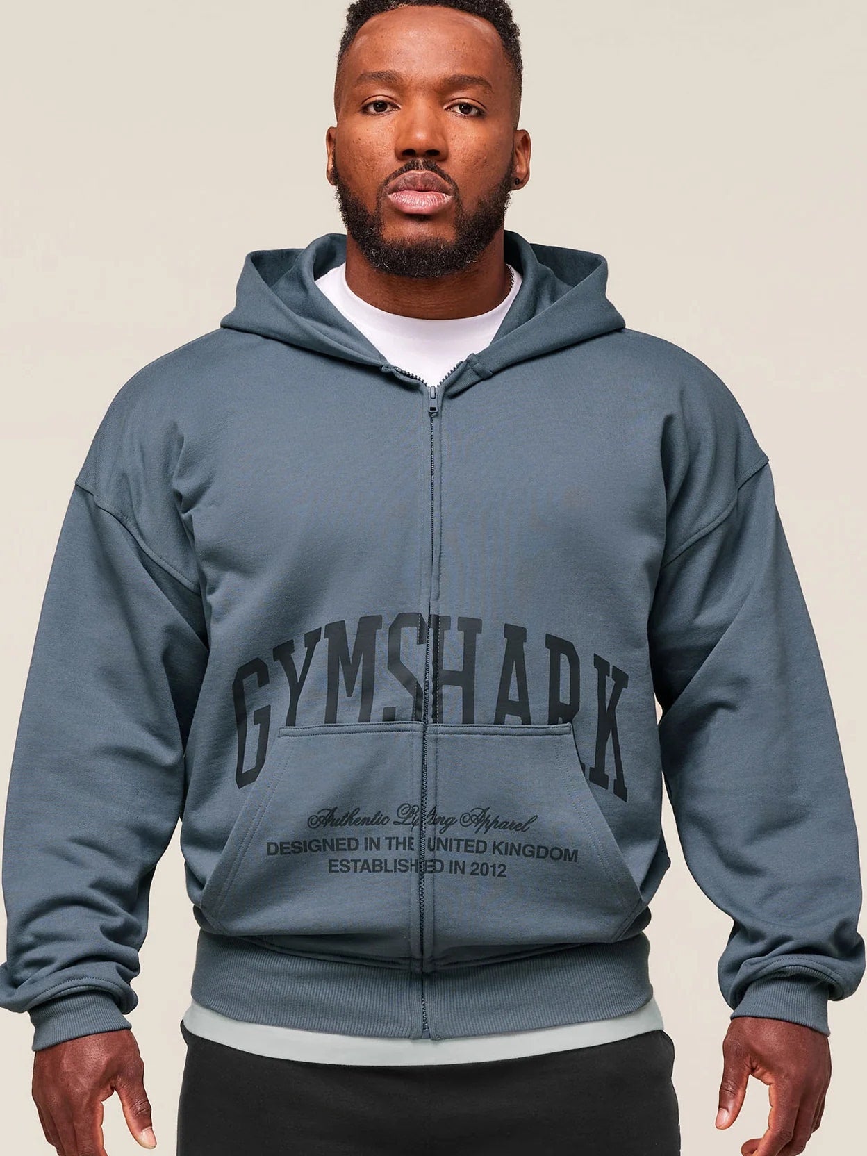 Moletom Gymshark Collegiate Script Zip Up Hoodie