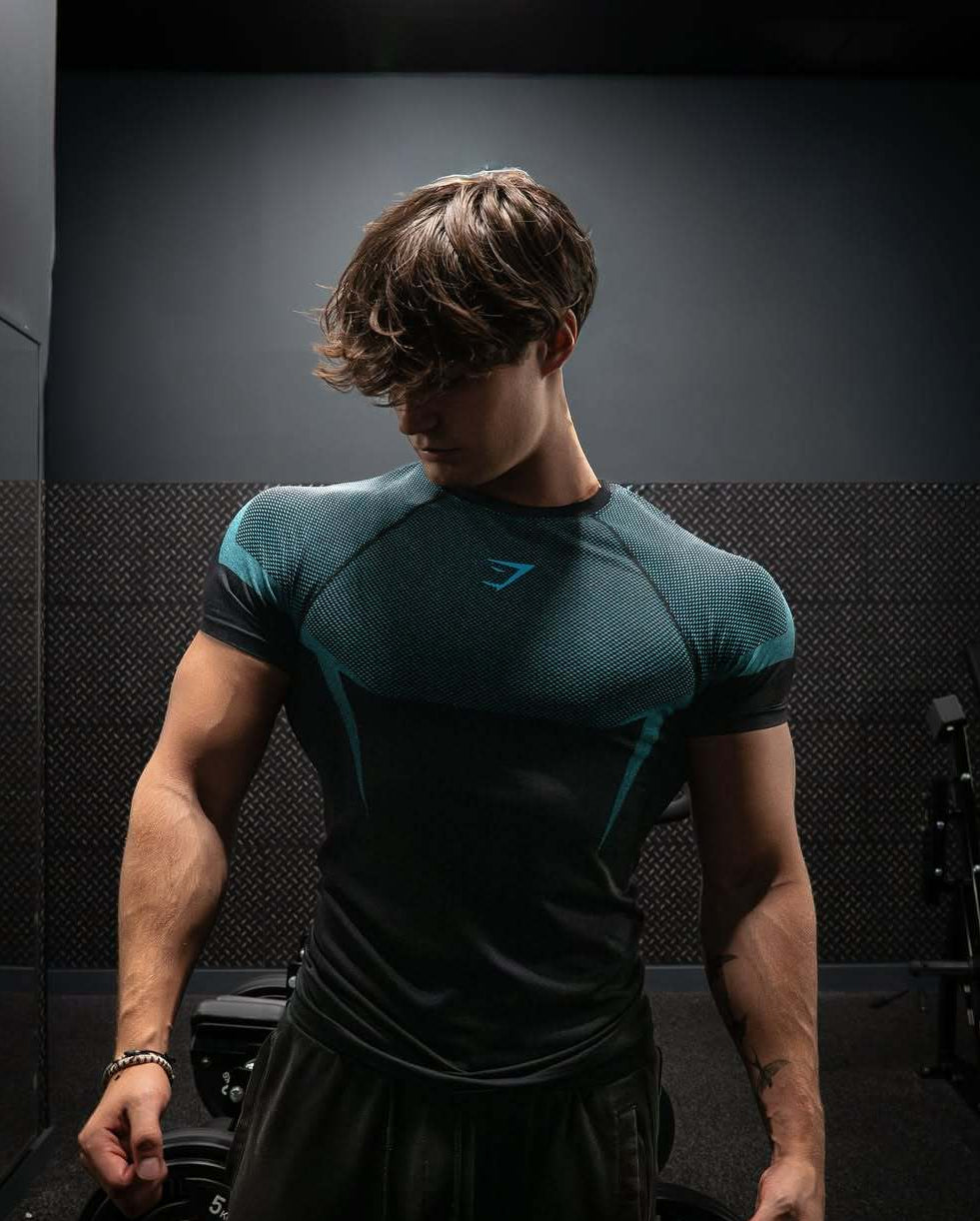 Camiseta Gymshark Compression Visionary Teal