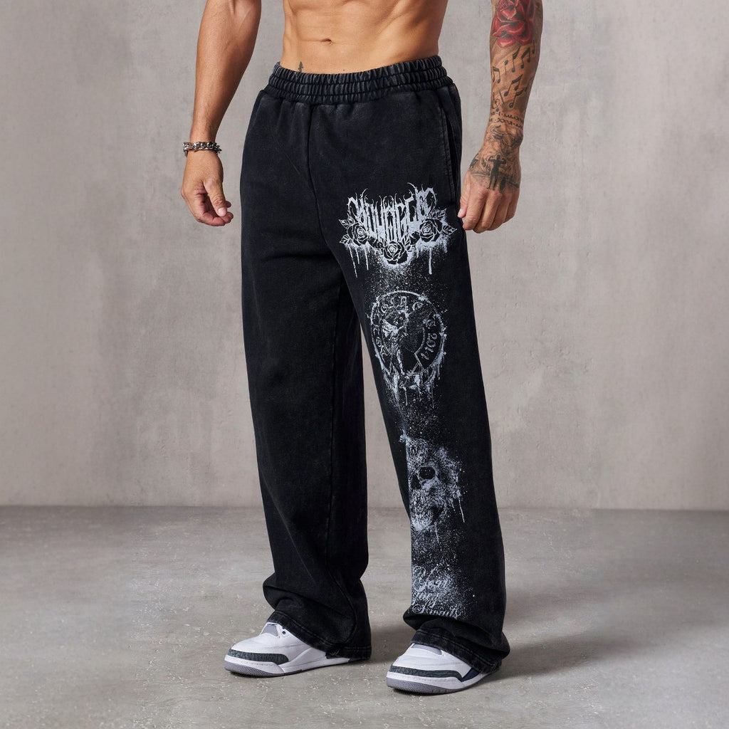 Calça  YoungLA Wide Leg Gótica Estonada