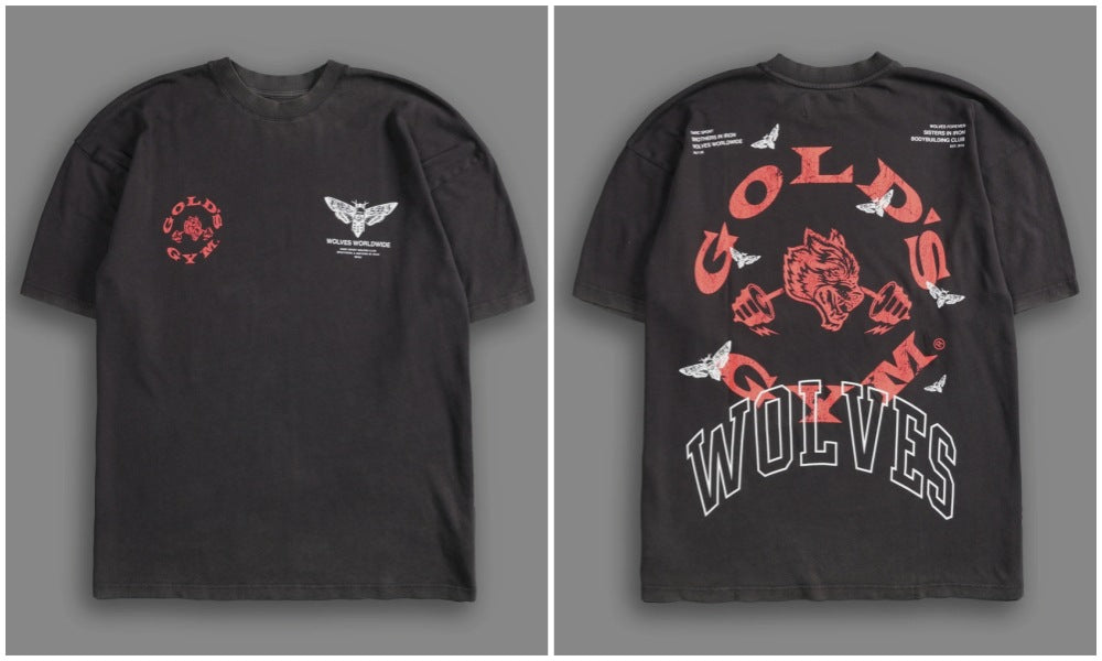 Camiseta Oversized Darc Sport x Gold's Gym Wolves