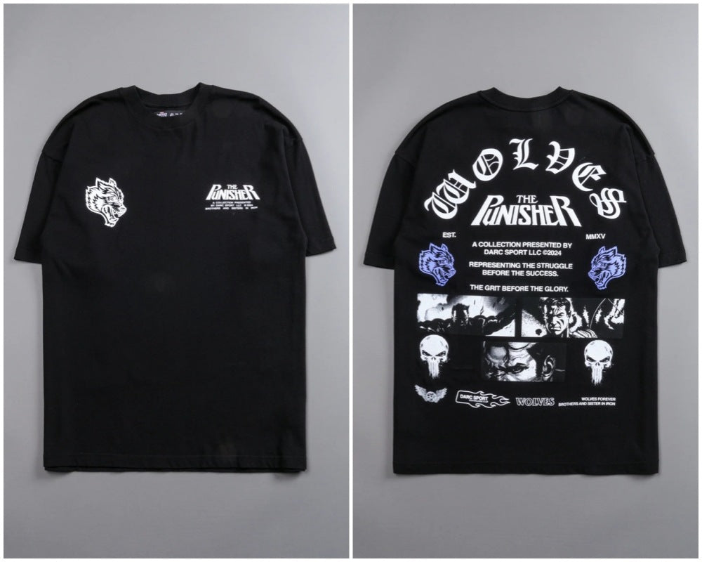 Camiseta Oversized Darc Sport Wolves x The Punisher