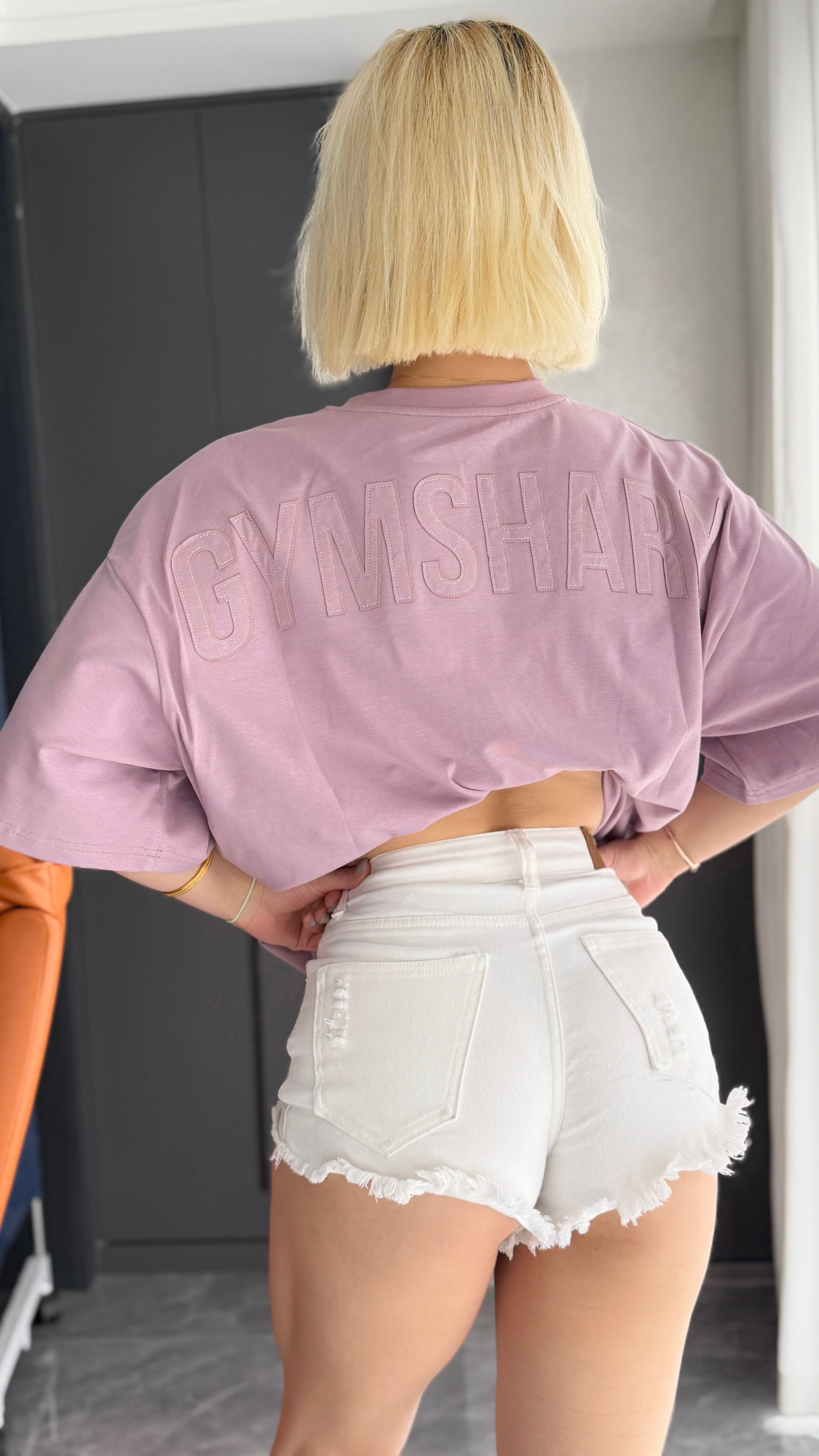 Camiseta Feminina Gymshark Power Washed Oversized