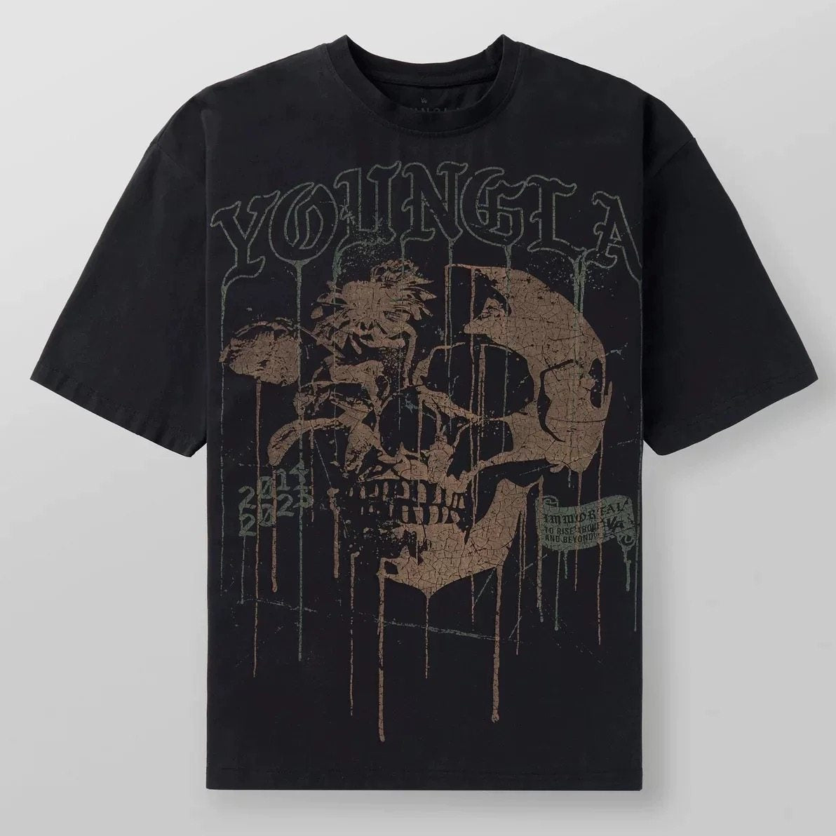 Camiseta Youngla Floral Skull Tees