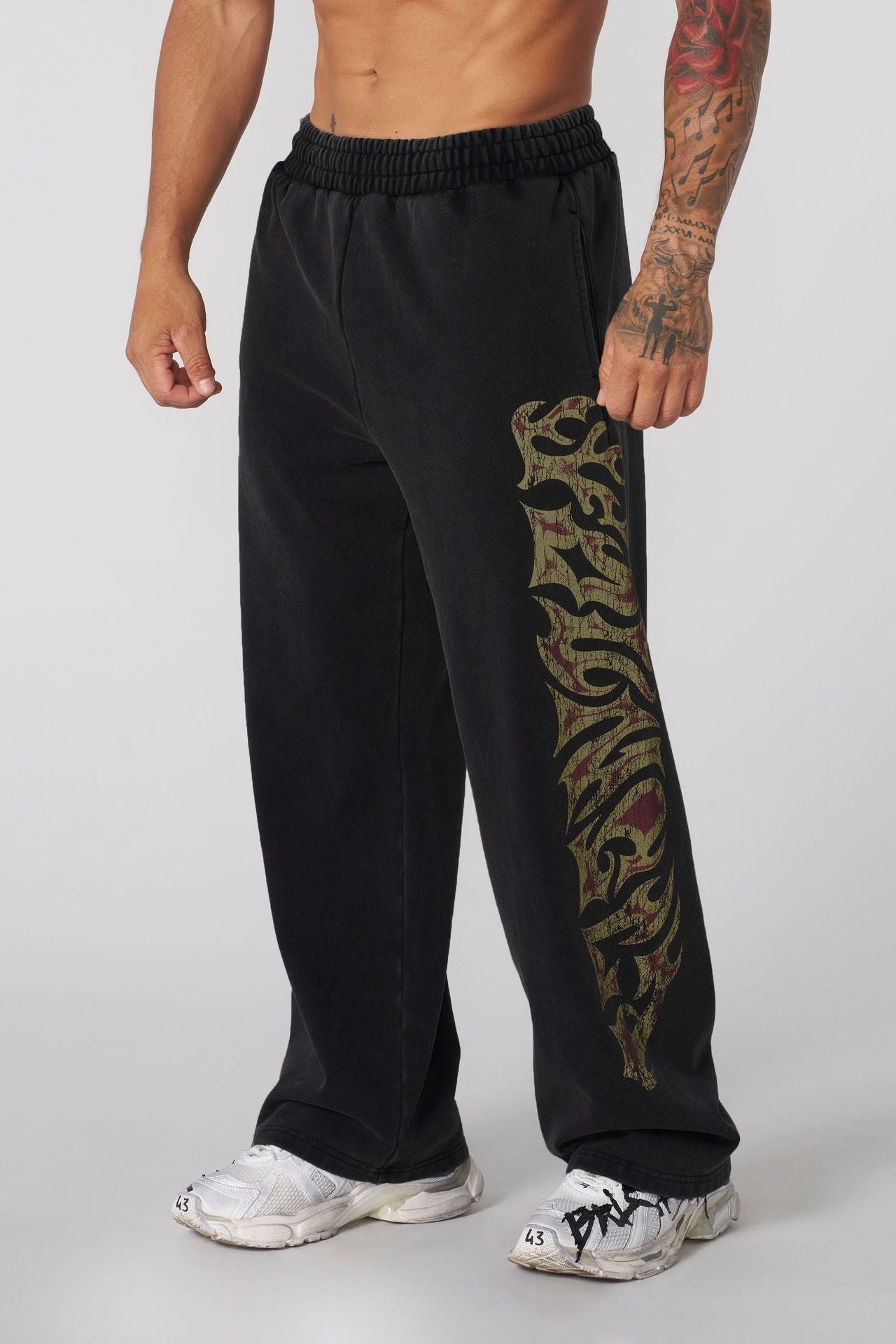 Calça  YoungLA Tiger Tribal Wide Leg