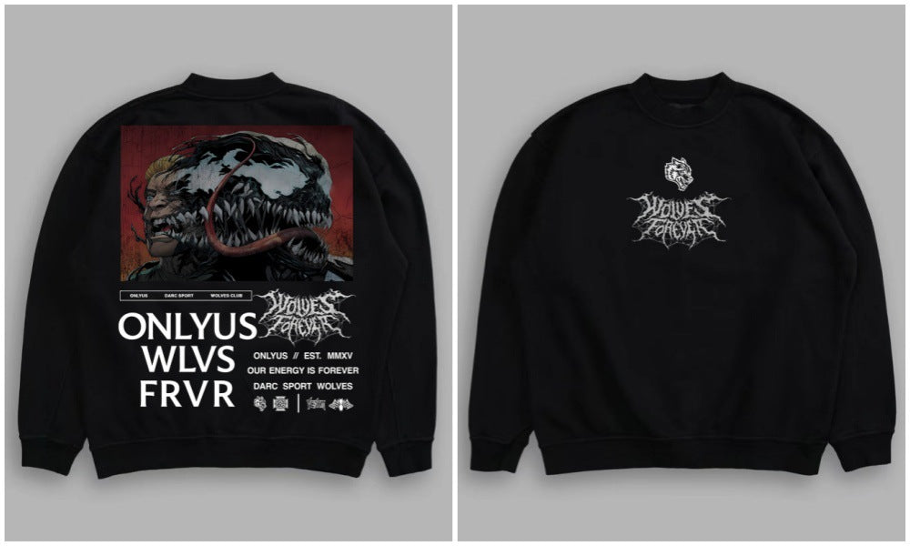 Moletom Darc Sport "ONLYUS WLVS FRVR".