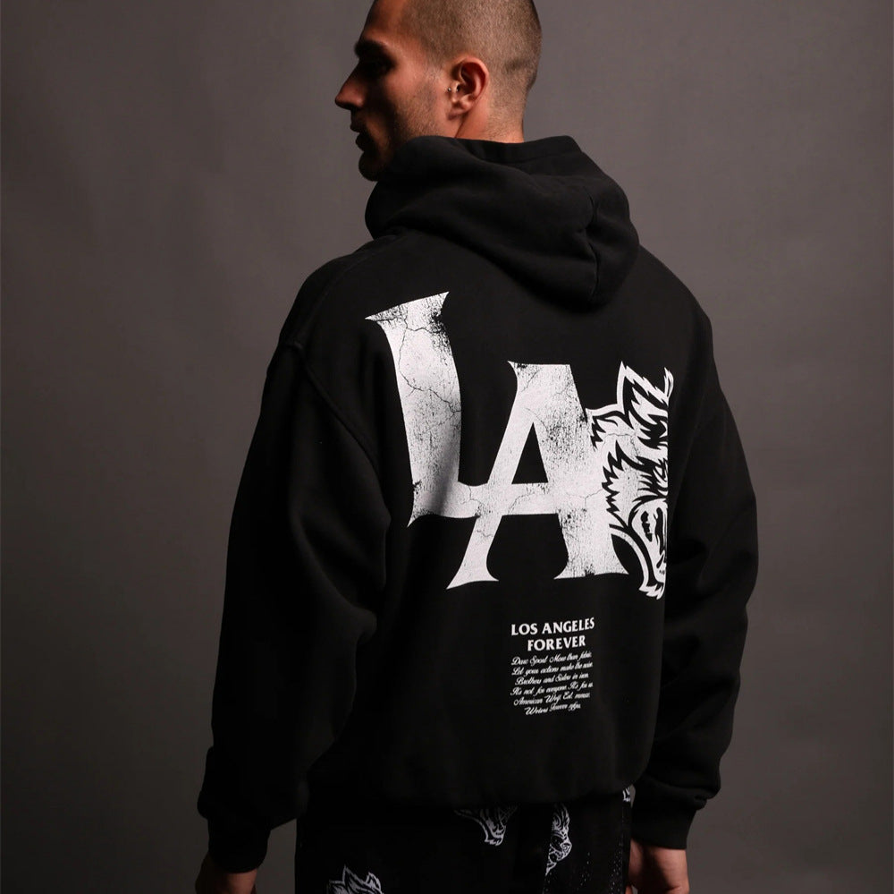 Darc Sport Moletom com Capuz LA Wolf — Oversized Preto