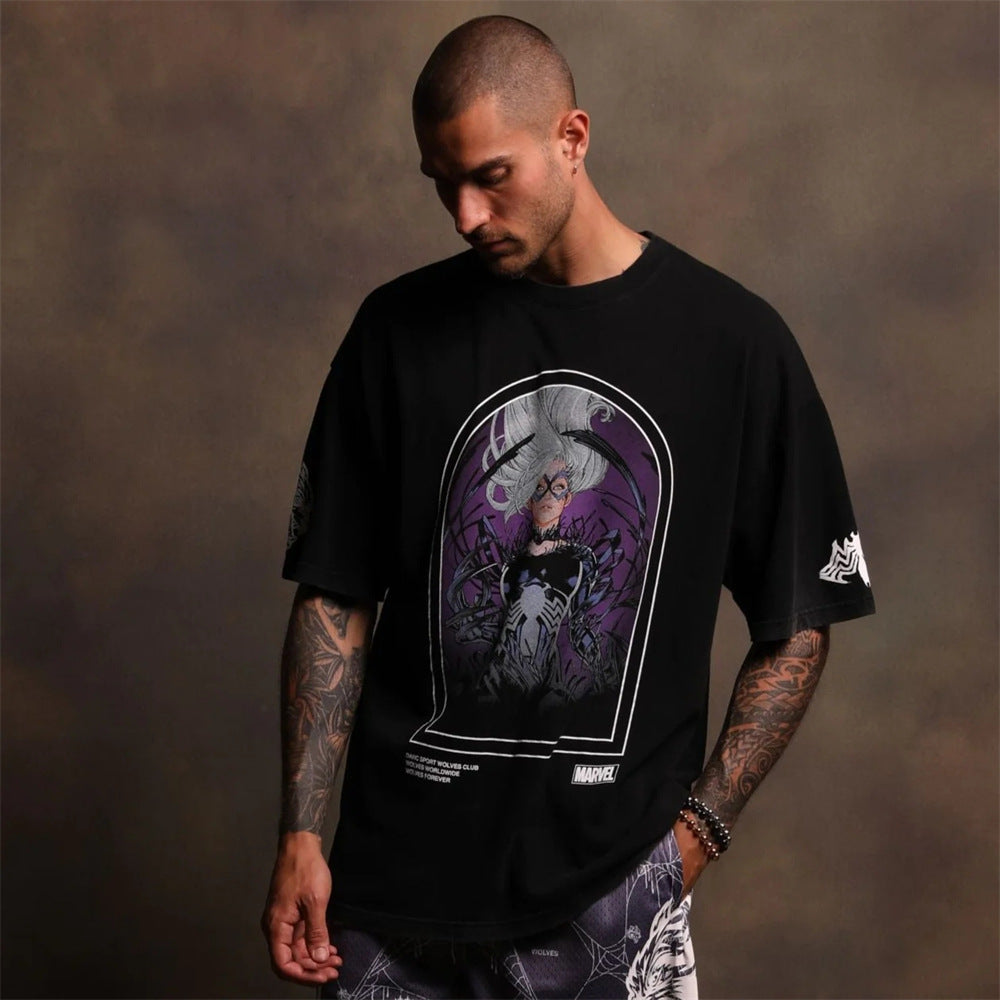 Camiseta Oversized Darc Sport x Marvel Black Cat