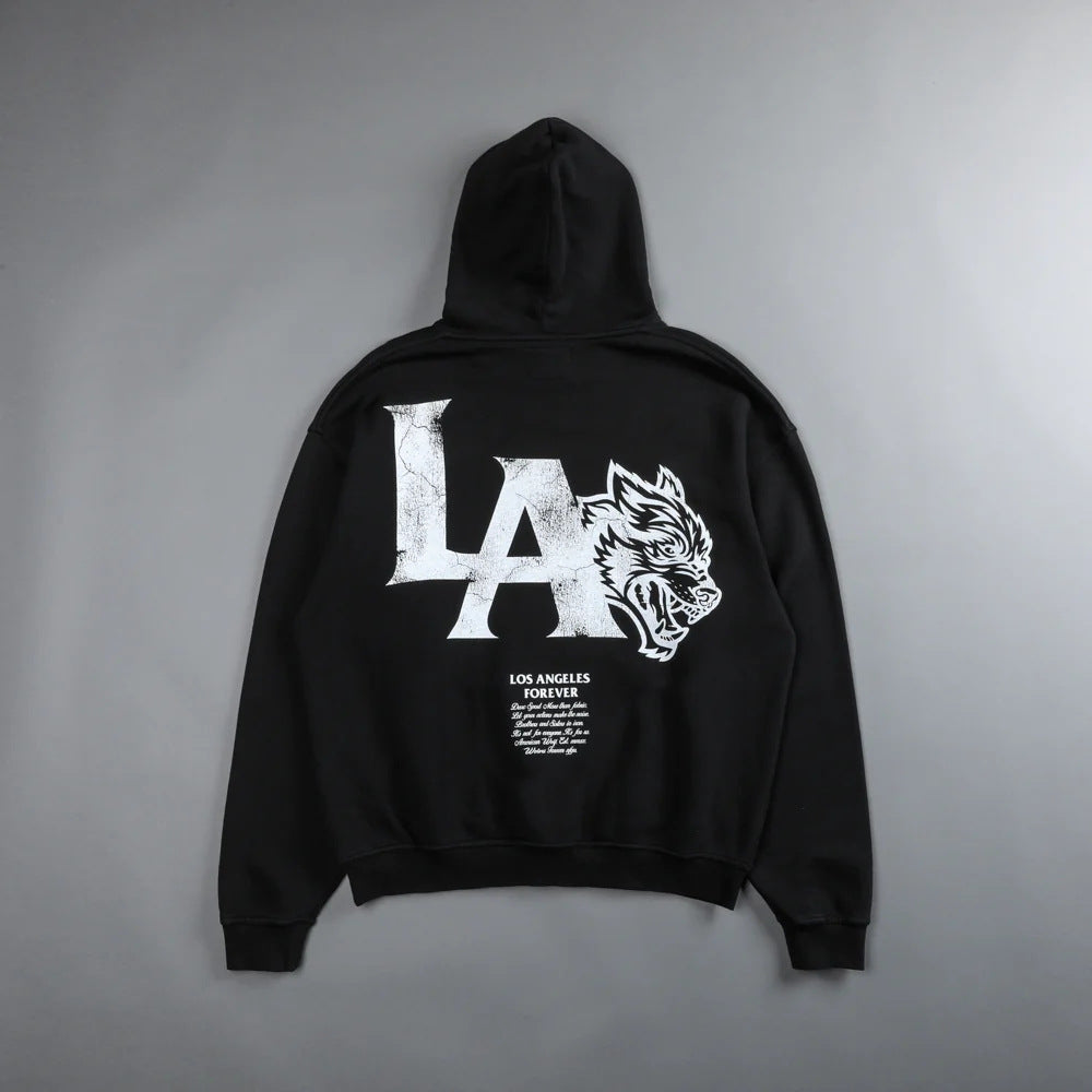 Darc Sport Moletom com Capuz LA Wolf — Oversized Preto