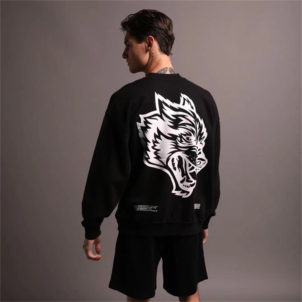 NO LIMIT WOLVES CREWNECK IN BLACK
