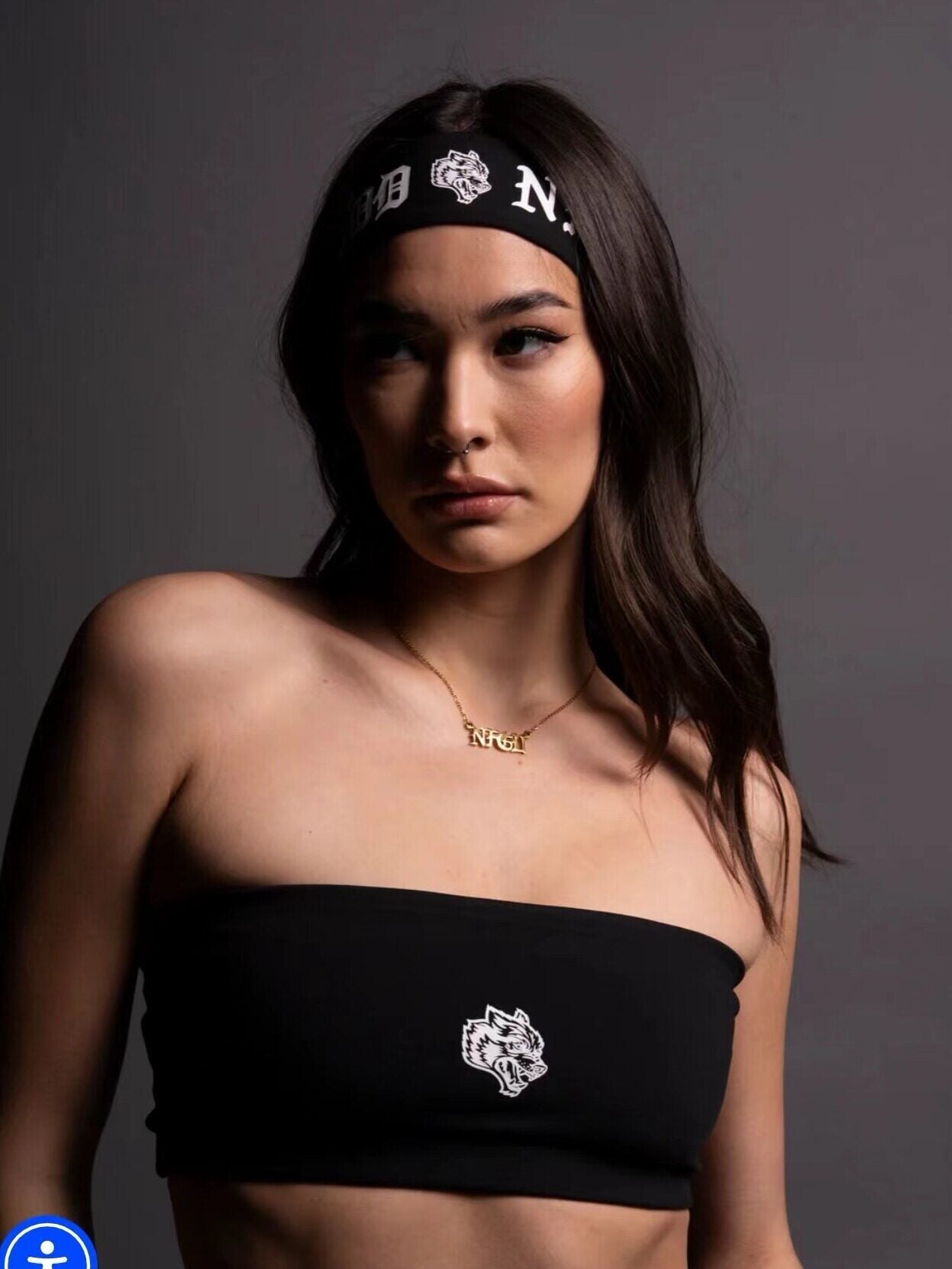 Top Darc Sport She WOLF CHOPPER // STEALTH BLACK TUBE BRA