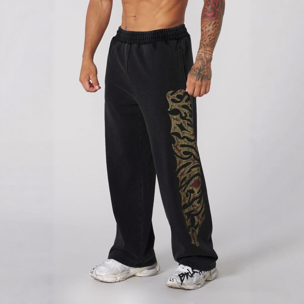Calça  YoungLA Tiger Tribal Wide Leg