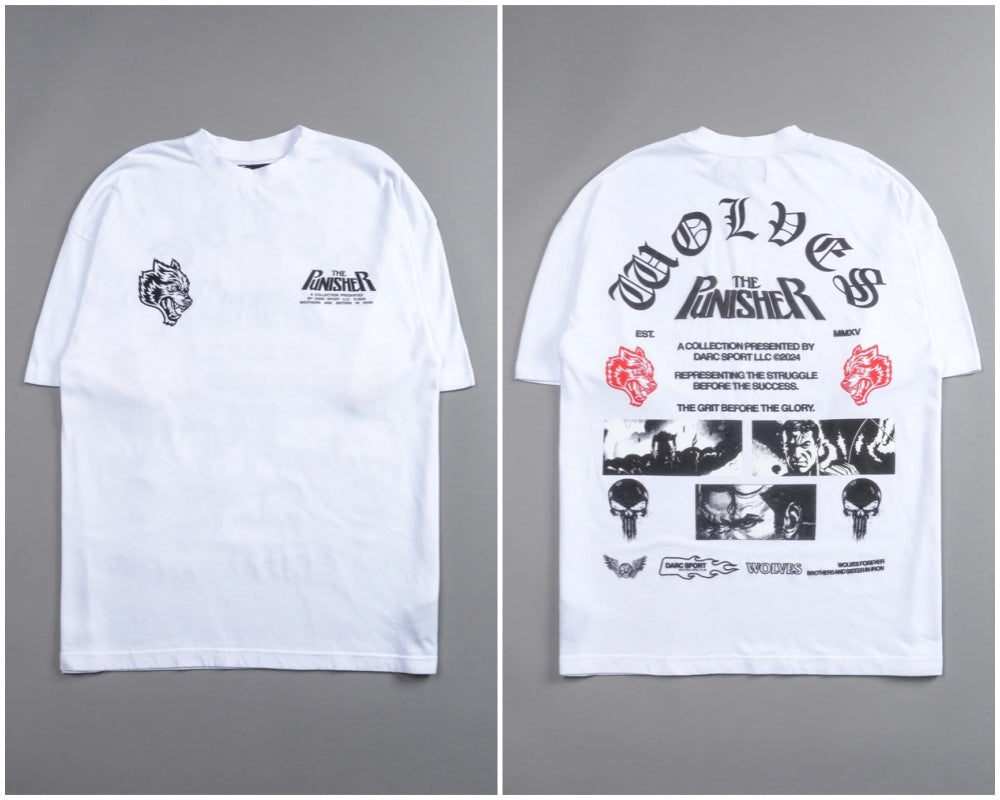 Camiseta Oversized Darc Sport Wolves x The Punisher