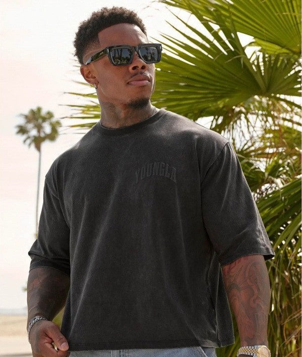 Camiseta Oversized YoungLA Embossed Collegiate