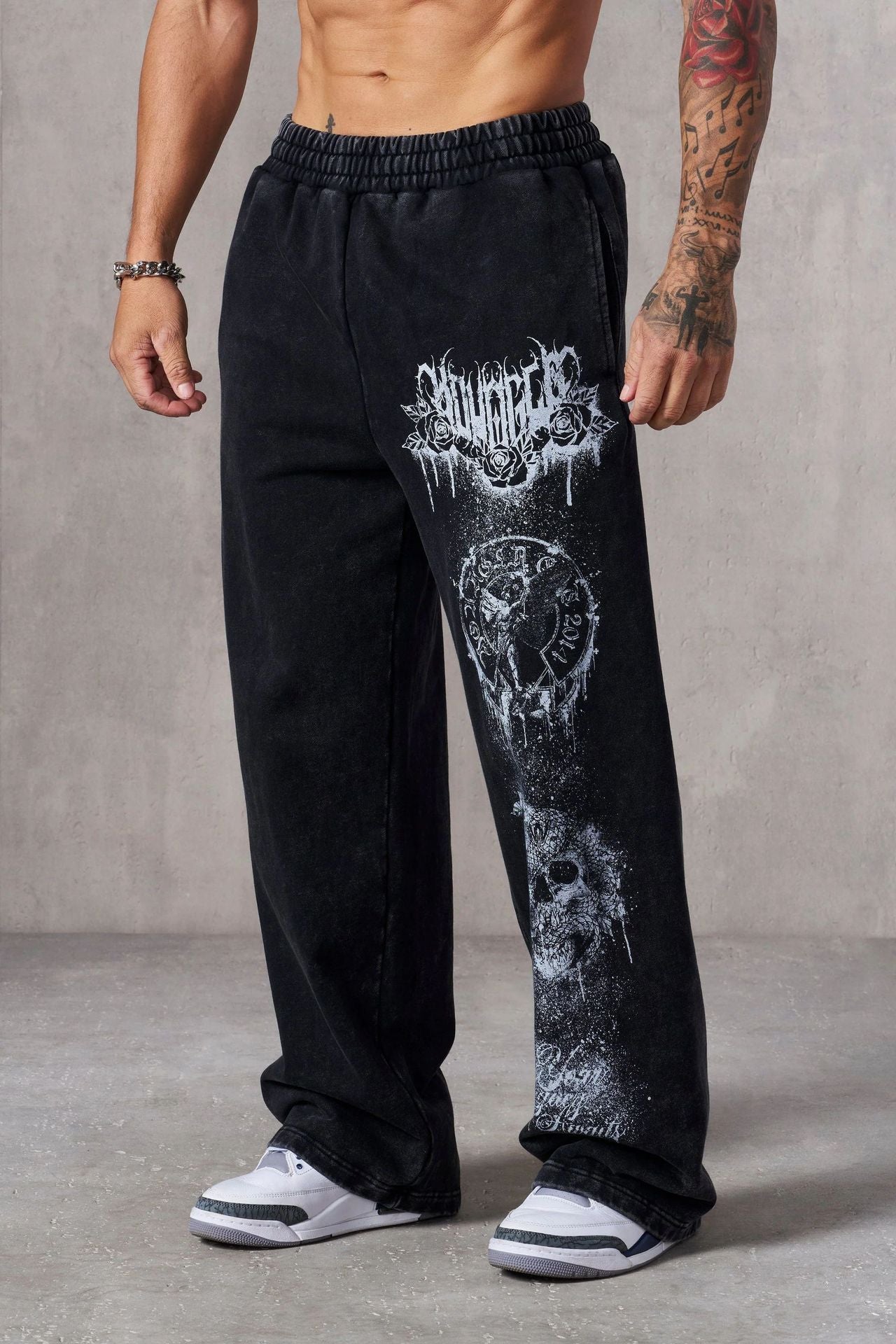 Calça  YoungLA Wide Leg Gótica Estonada