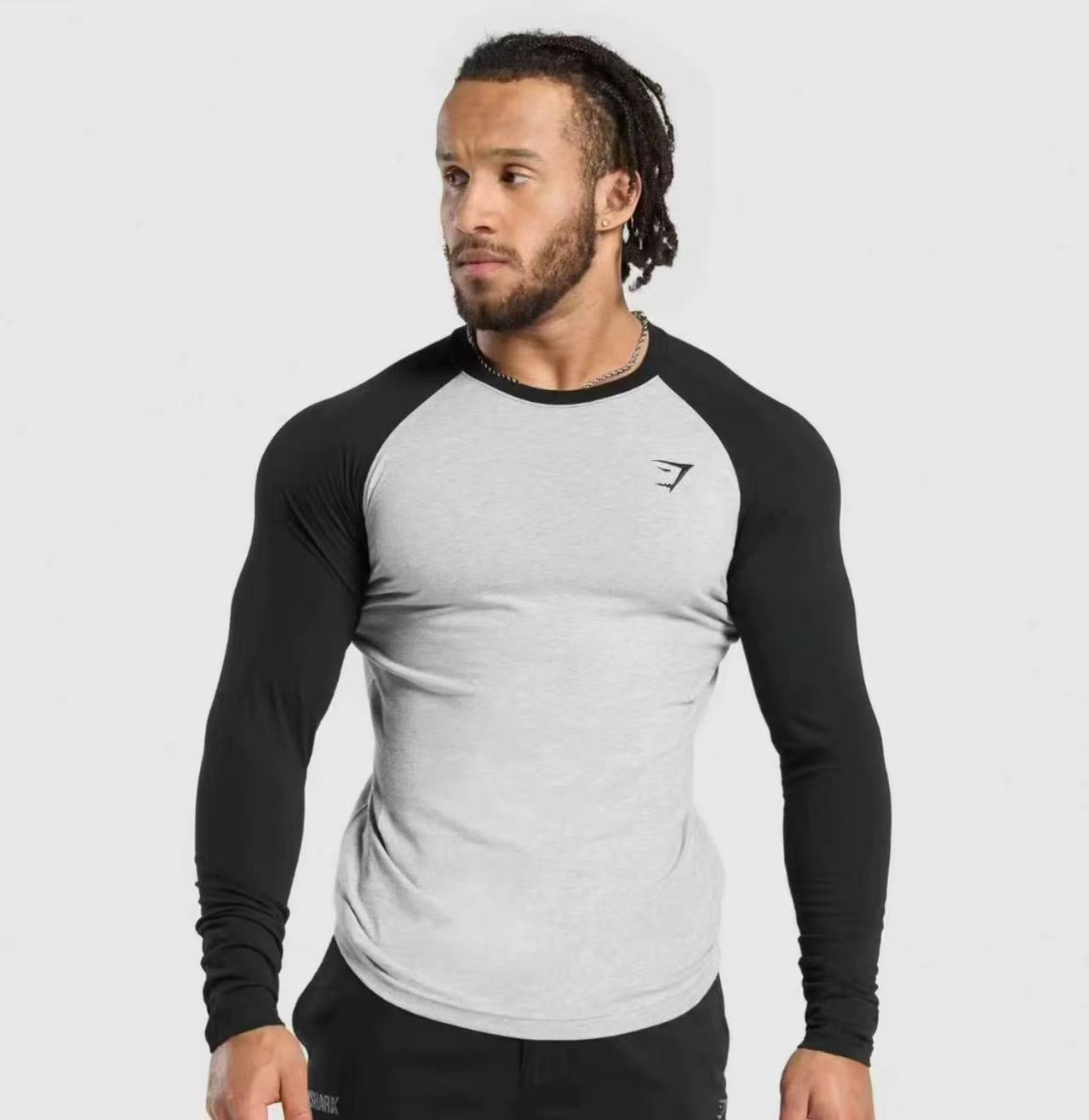 Camiseta Manga Longa Raglan Gymshark Colorblock