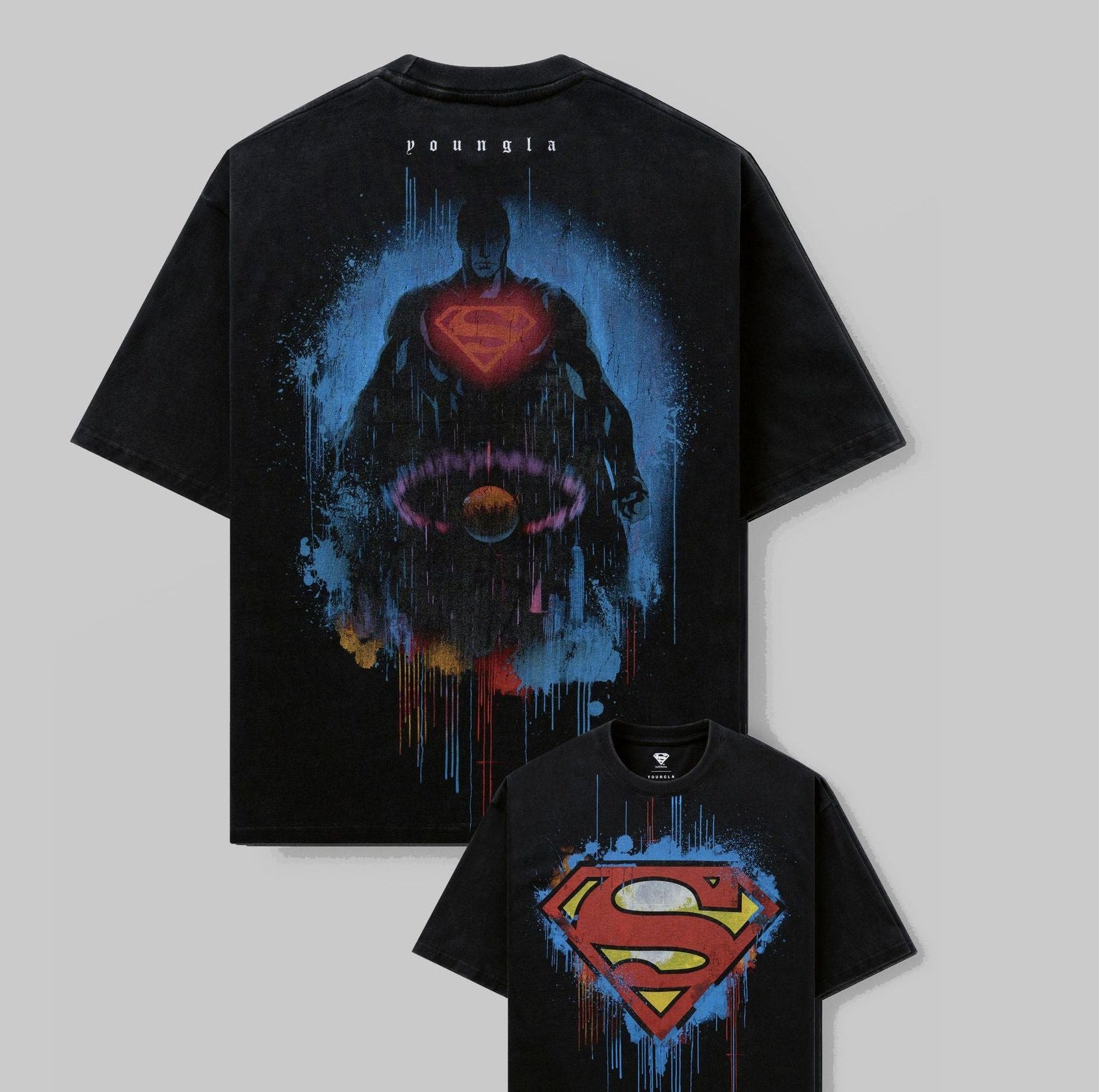 Camiseta YoungLA Superman DC Comics Oversized