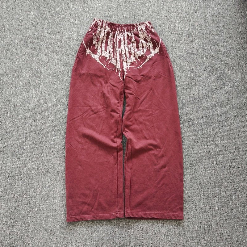 Calça Jogger YoungLA Wide Leg Acid Wash Dark