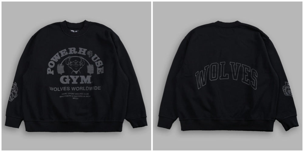 Moletom Darc Sort POWERHOUSE WOLVES CREWNECK