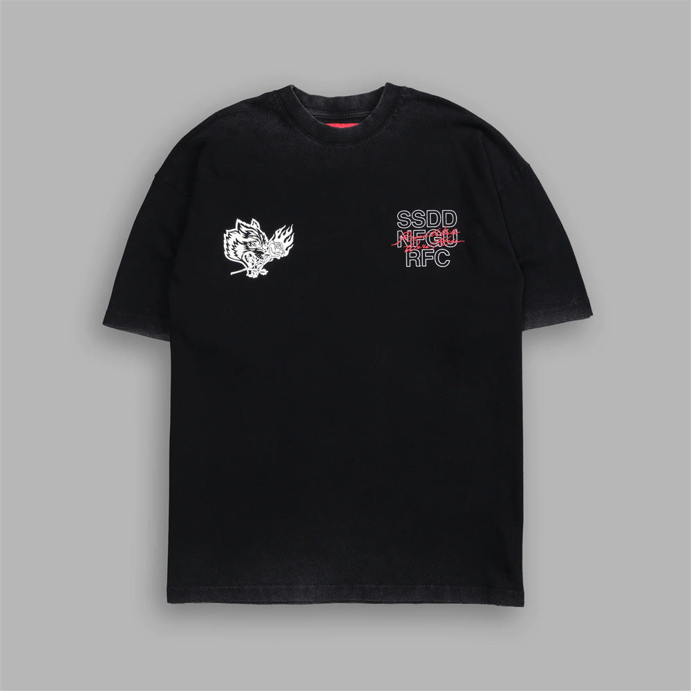 T-Shirt Algodão Premium Loose Fit – Logo Retro