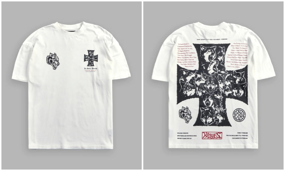 Camiseta Oversized Darc Sport Wolves In God's Hands