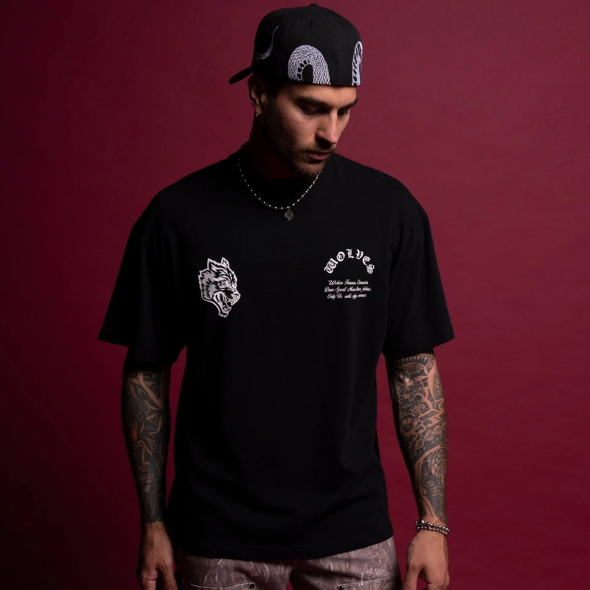 Camiseta Oversized Darc Sport Wolves Corazón