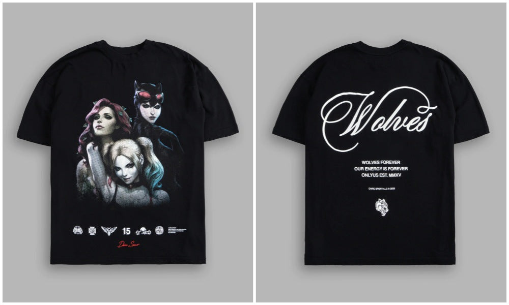 Camiseta Oversized Darc Sport Wolves Dark Art