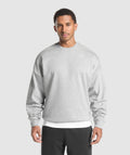 Oversized Crest Crew - Light Grey Core Marl — imagem 1