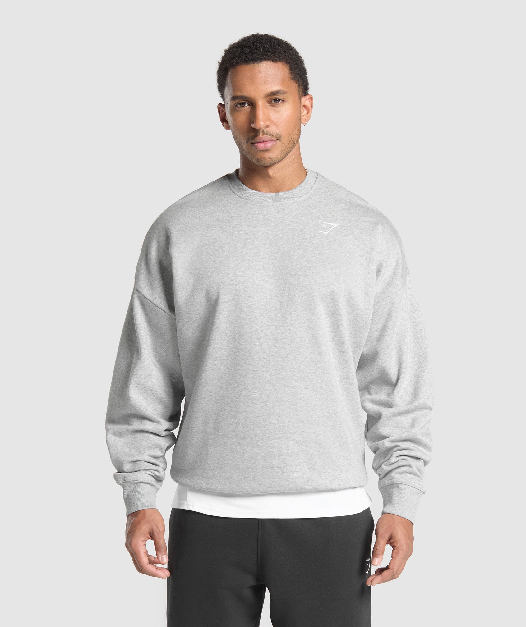 Oversized Crest Crew - Light Grey Core Marl — imagem 1