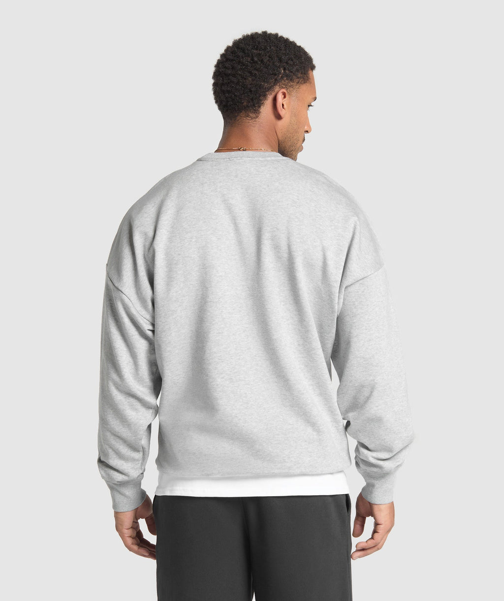 Oversized Crest Crew - Light Grey Core Marl — imagem 2