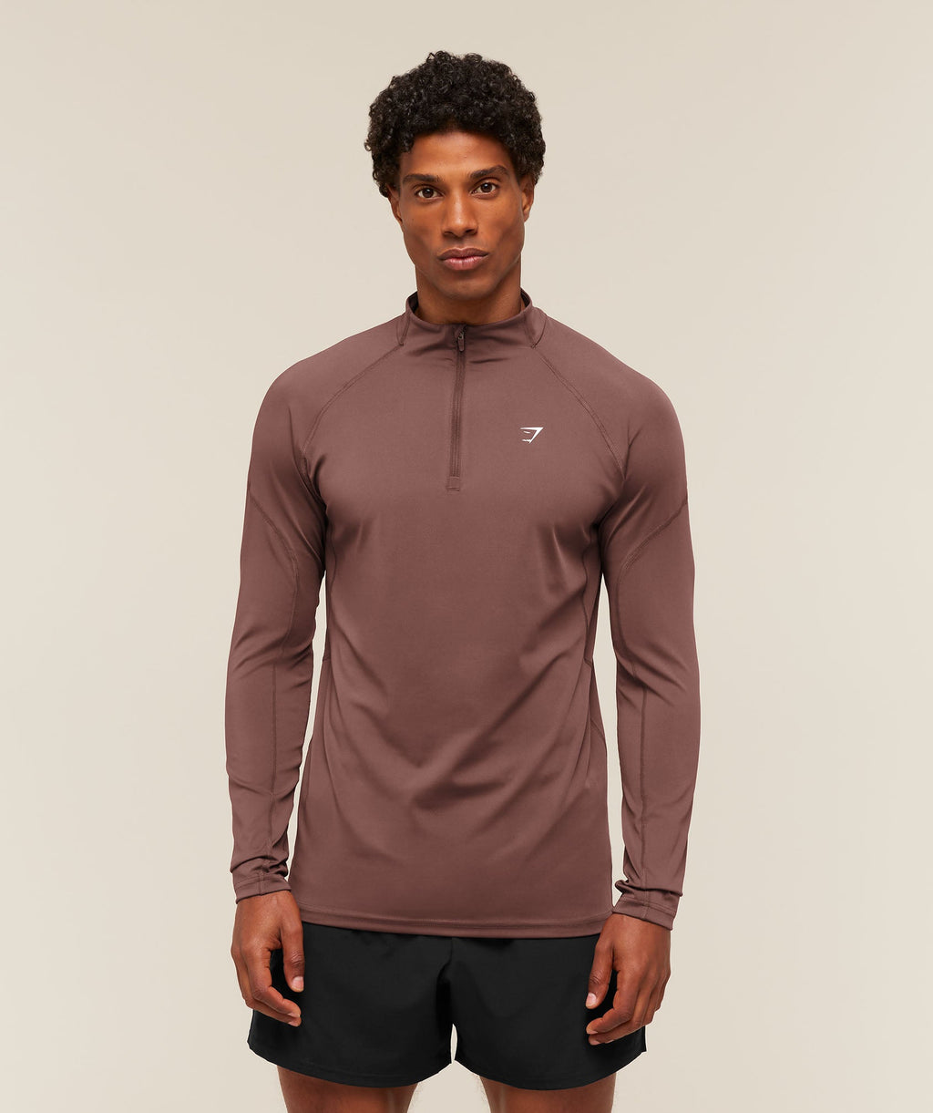 Performance 1/4 Zip - Espresso Brown — imagem 5