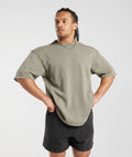 Power Washed Short Sleeve Crew - Ecru Brown — imagem 1