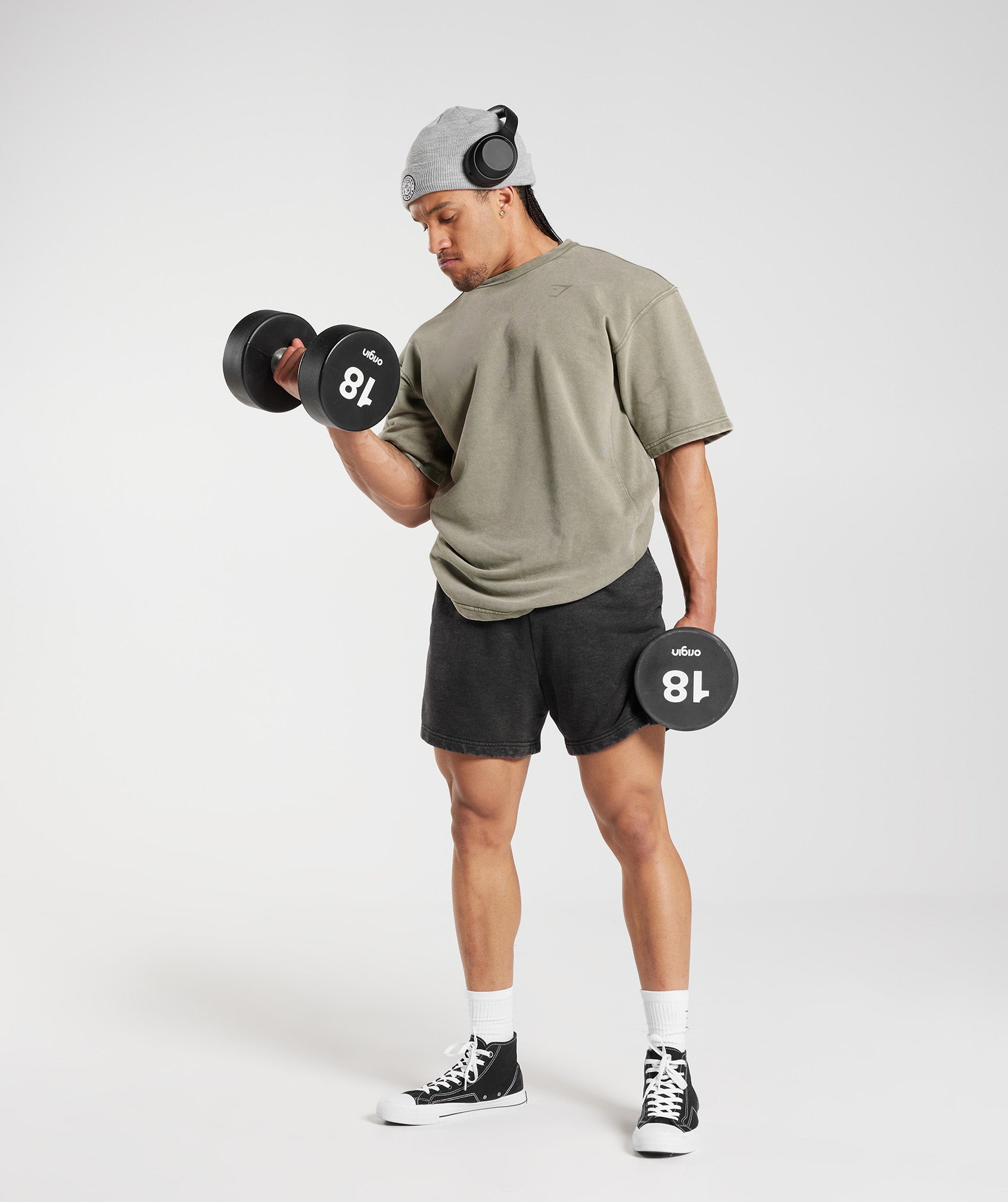 Power Washed Short Sleeve Crew - Ecru Brown — imagem 4