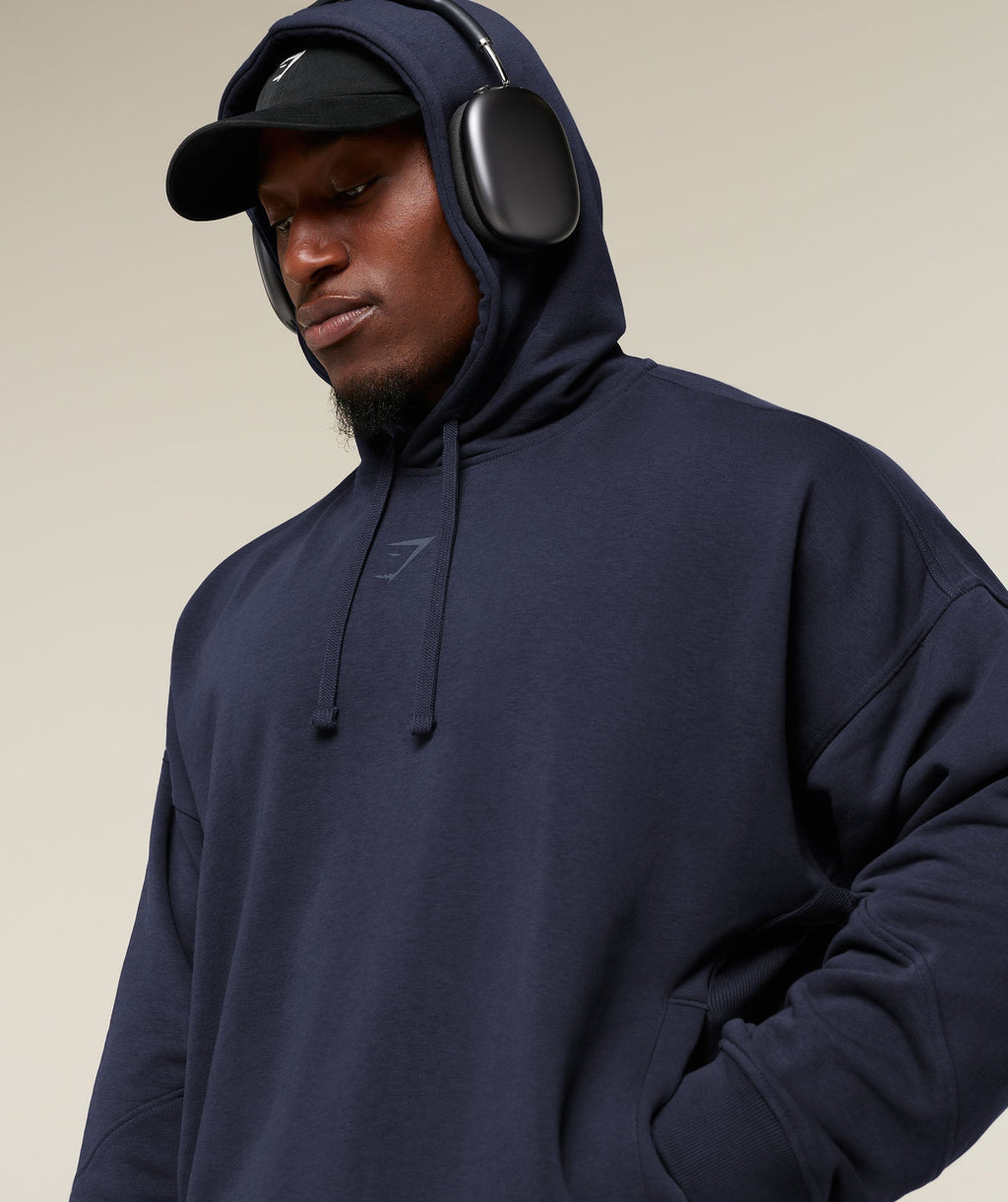 Power Oversized Hoodie - Heavy Blue/Shadow Blue — imagem 5