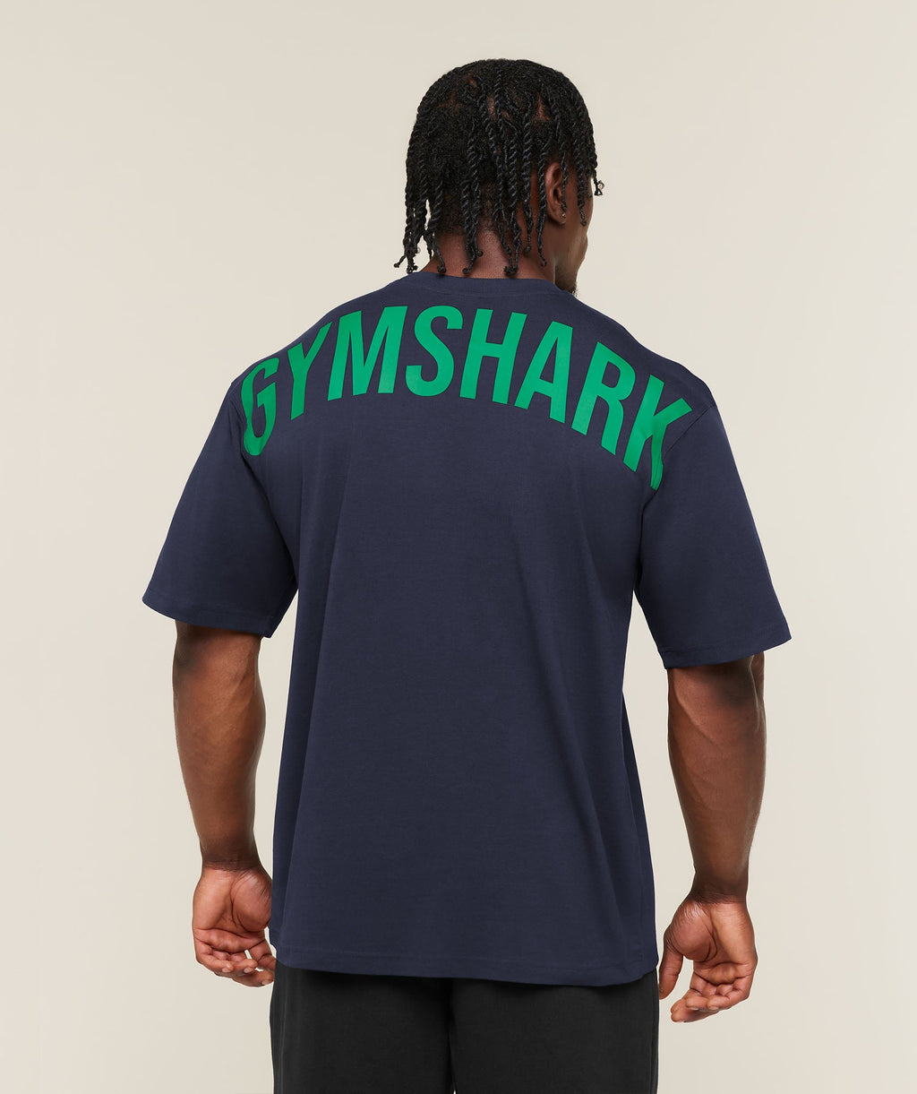 Power T-Shirt - Heavy Blue/Track Green — imagem 7
