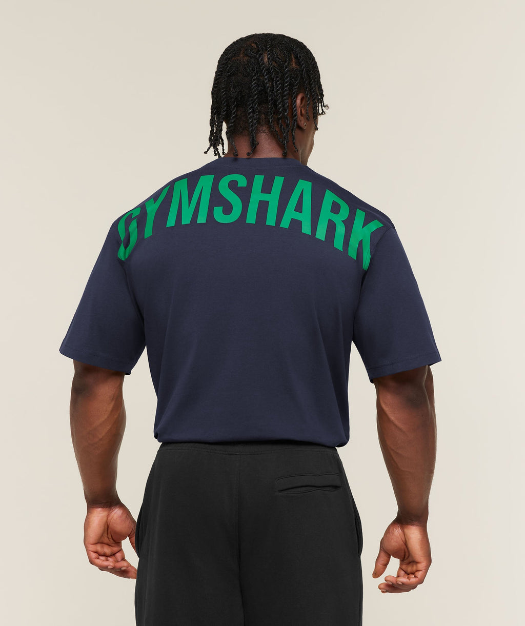 Power T-Shirt - Heavy Blue/Track Green — imagem 1