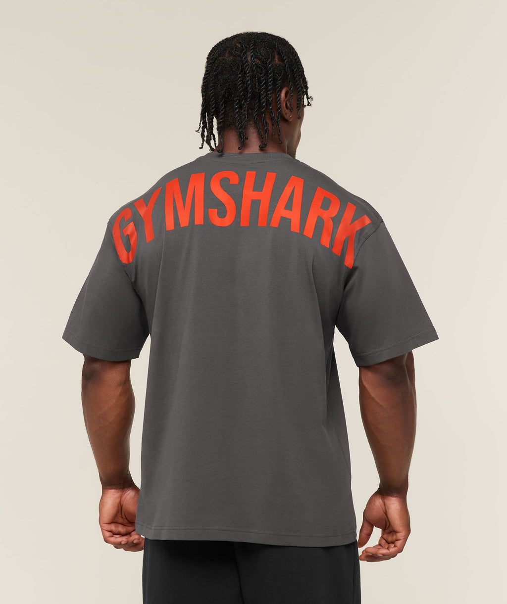 Power T-Shirt - Onyx Grey/Bold Orange — imagem 7