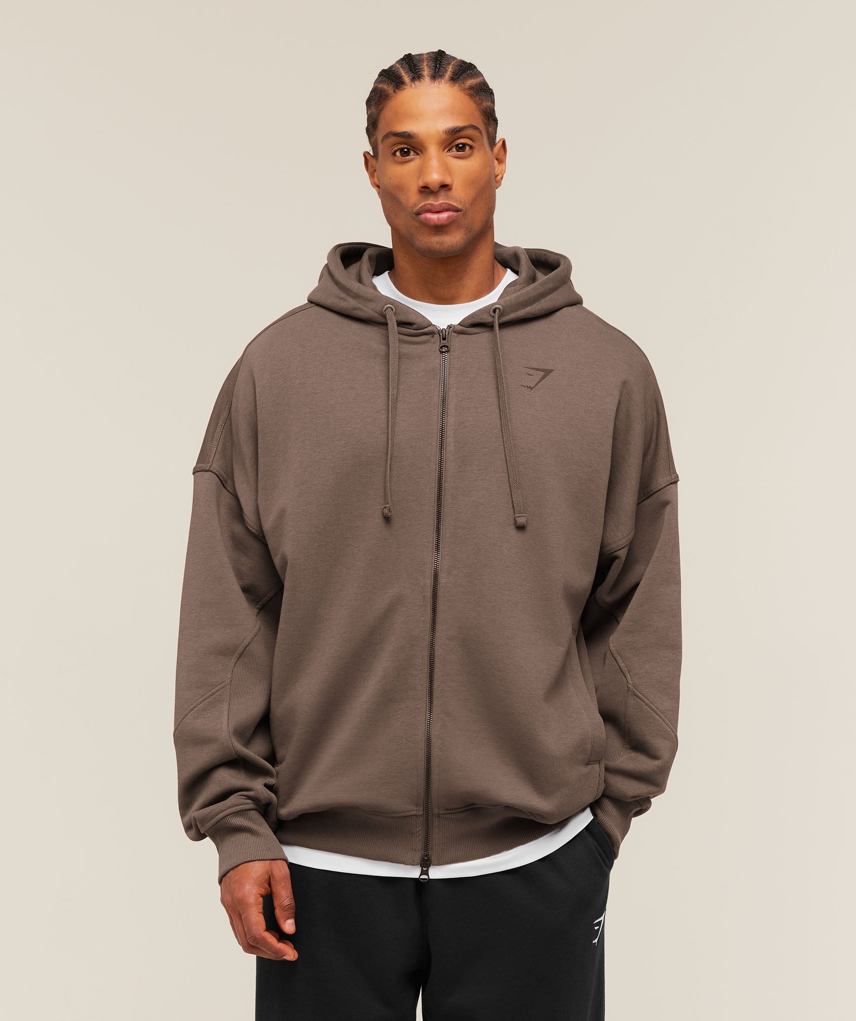 Power Zip Up Hoodie - Soft Brown — imagem 2