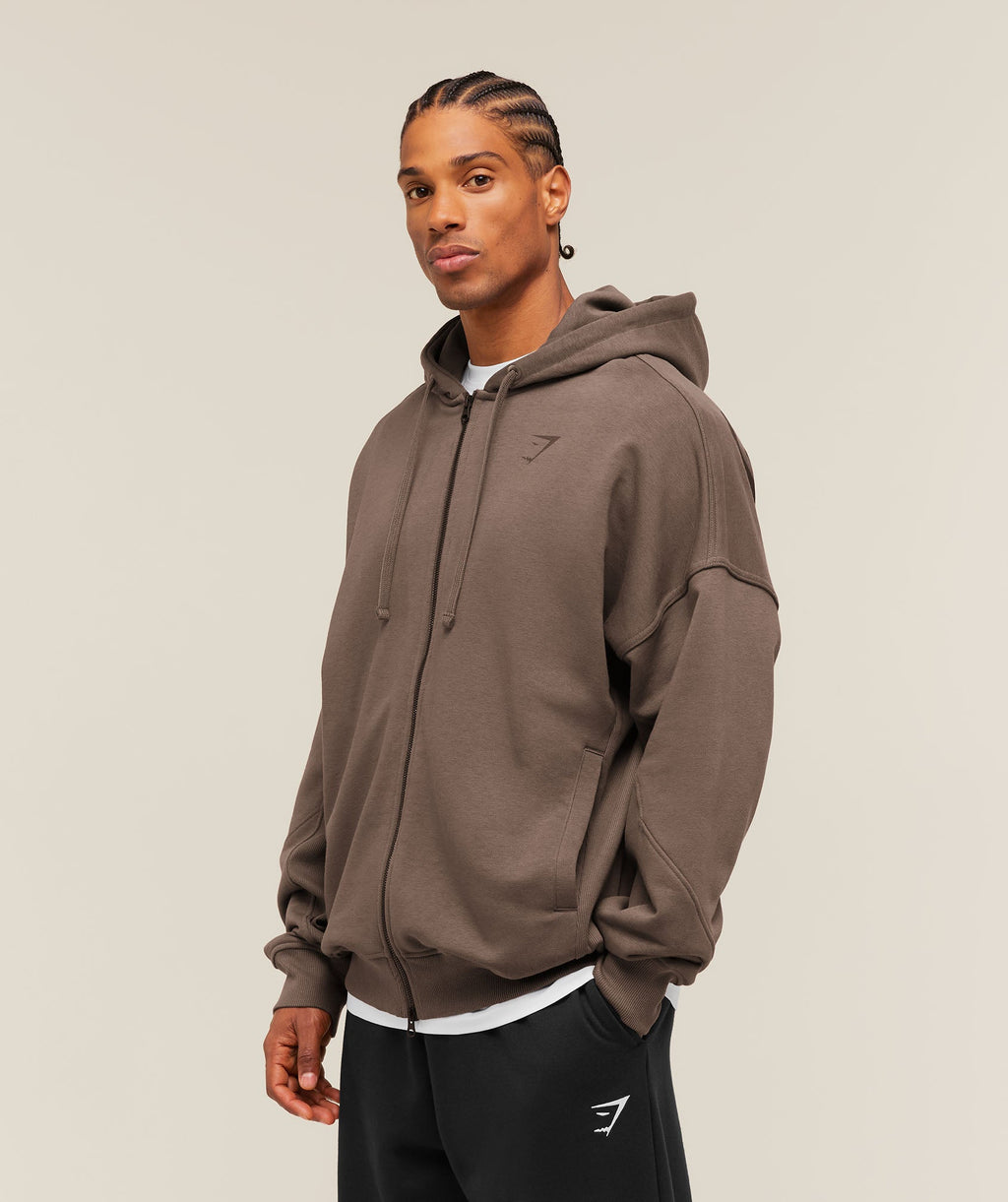 Power Zip Up Hoodie - Soft Brown — imagem 3
