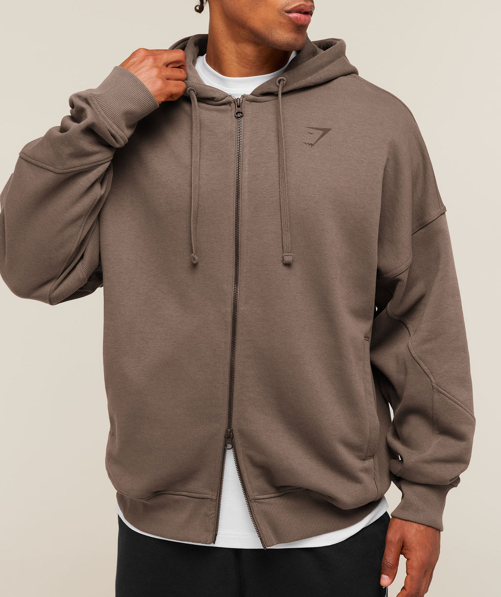 Power Zip Up Hoodie - Soft Brown — imagem 6