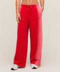 Pump Washed Straight Leg Joggers - Carmine Red/Soft White — imagem 1