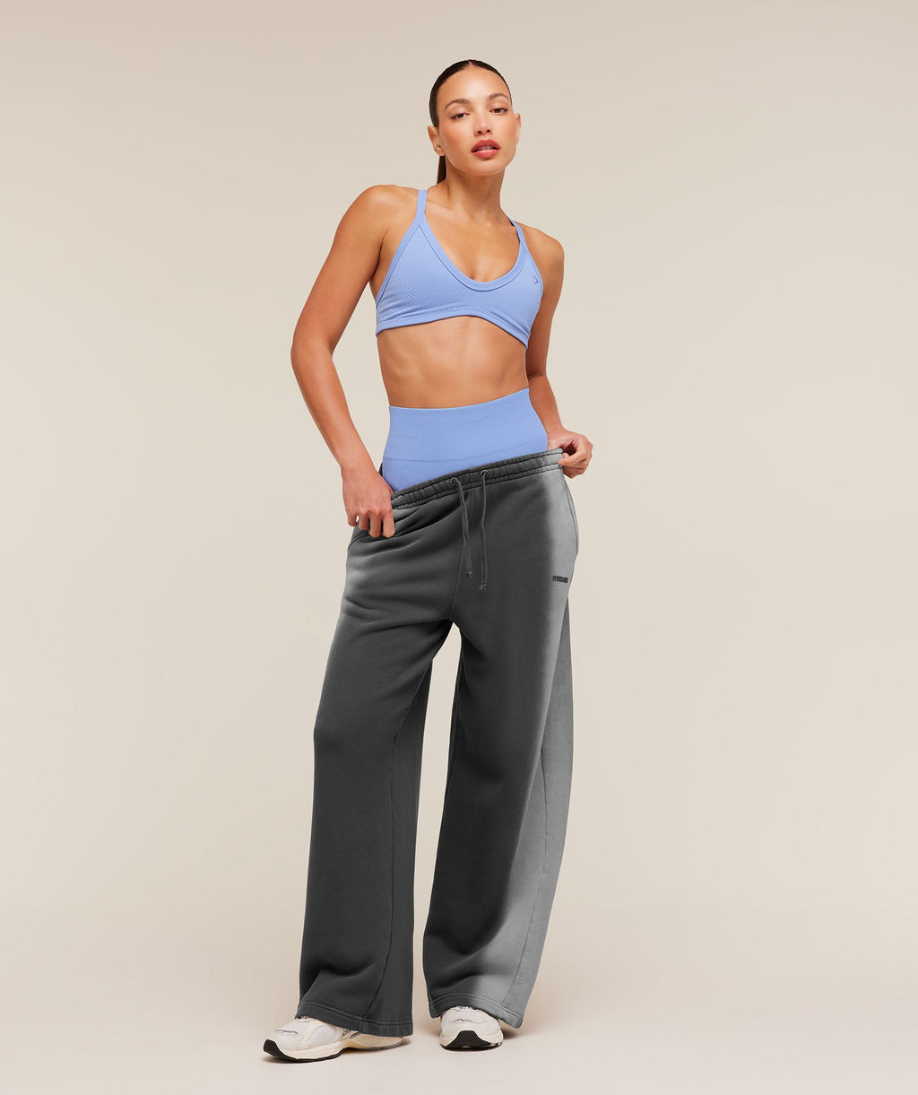 Pump Washed Straight Leg Joggers - Onyx Grey/Stratus Grey — imagem 4