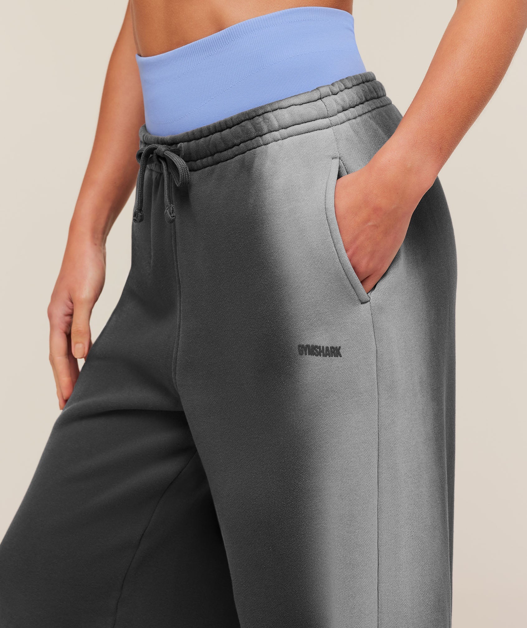 Pump Washed Straight Leg Joggers - Onyx Grey/Stratus Grey — imagem 5