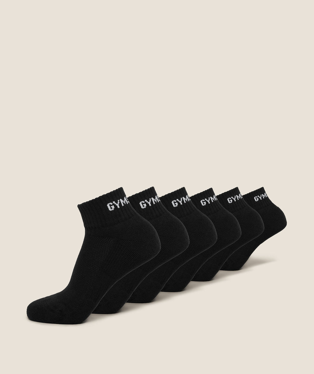 Quarter Sock 6pk - Black — imagem 1