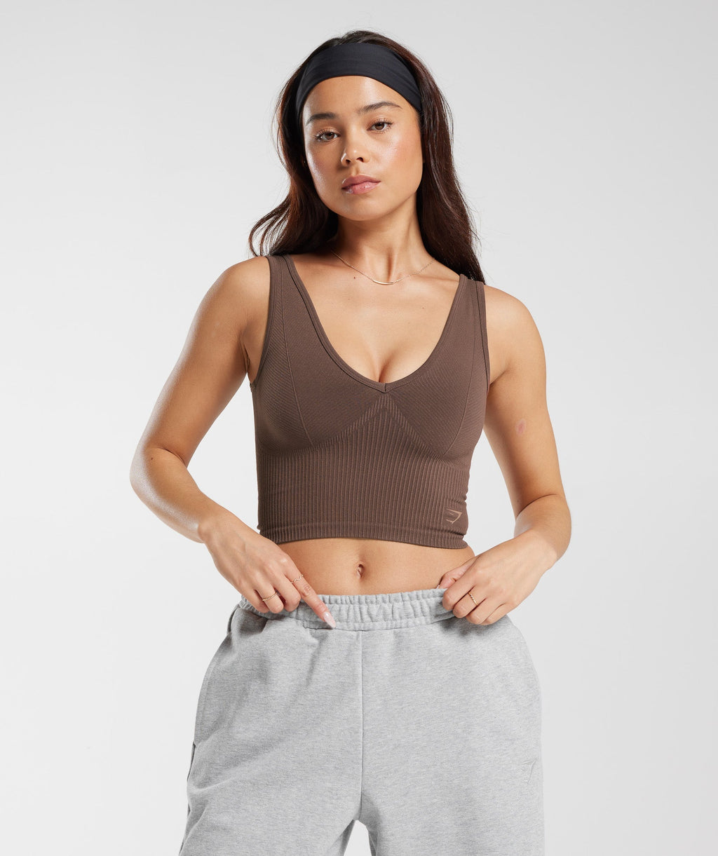Rest Day Seamless Midi Tank - Oak Brown — imagem 1