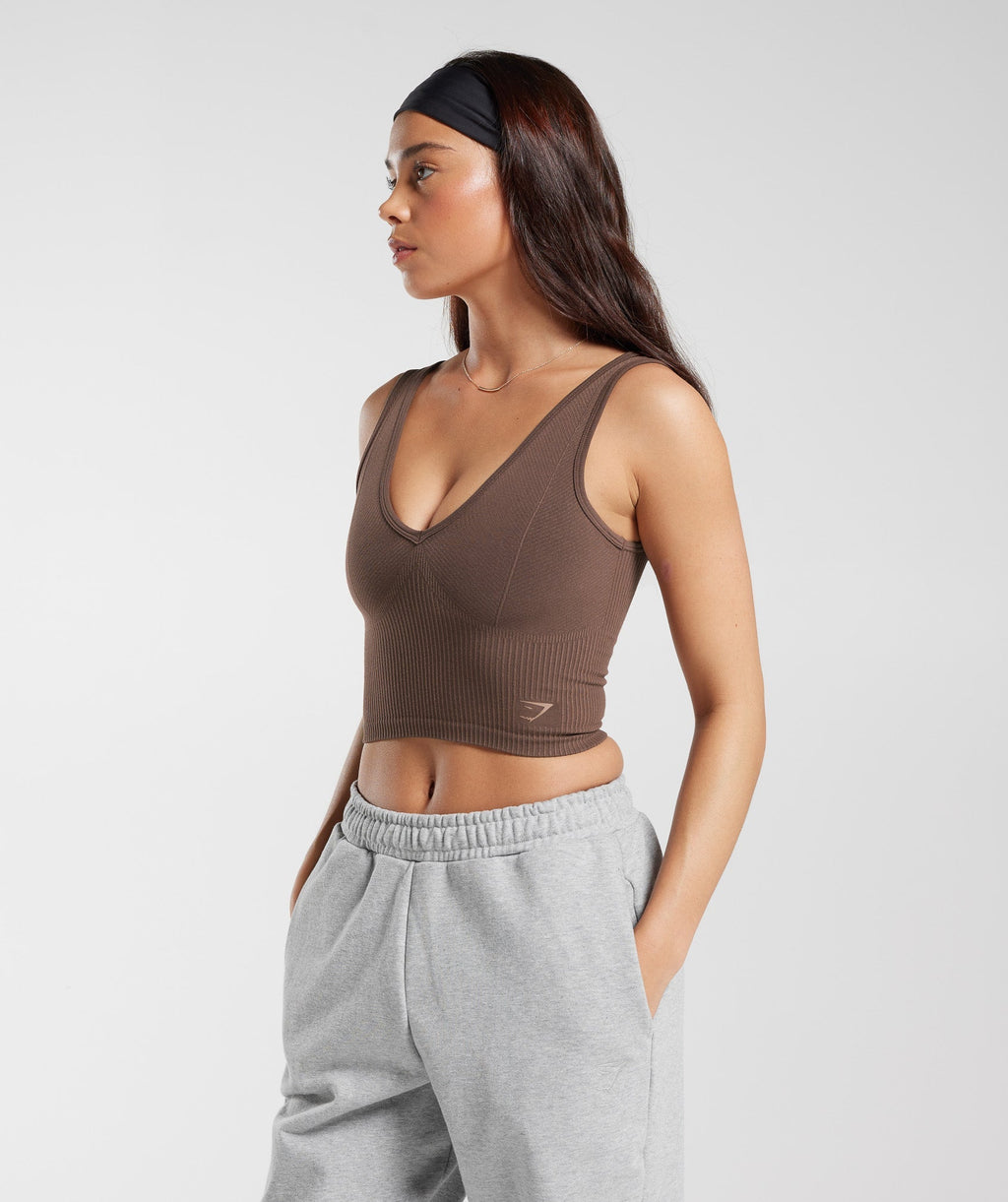 Rest Day Seamless Midi Tank - Oak Brown — imagem 3