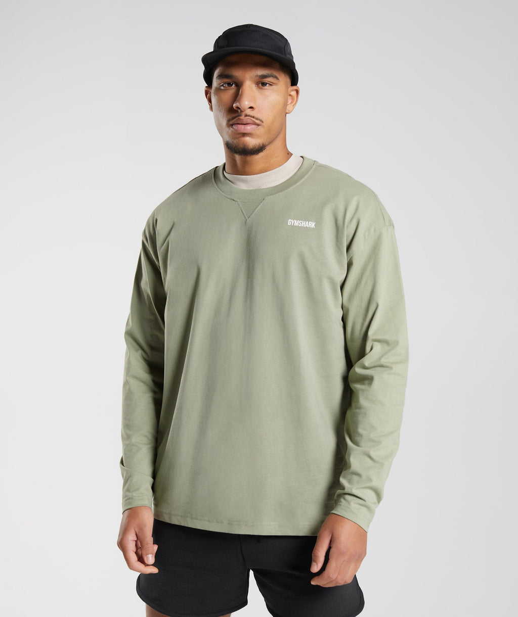 Rest Day Sweats Long Sleeve T-Shirt - Sage Green — imagem 2