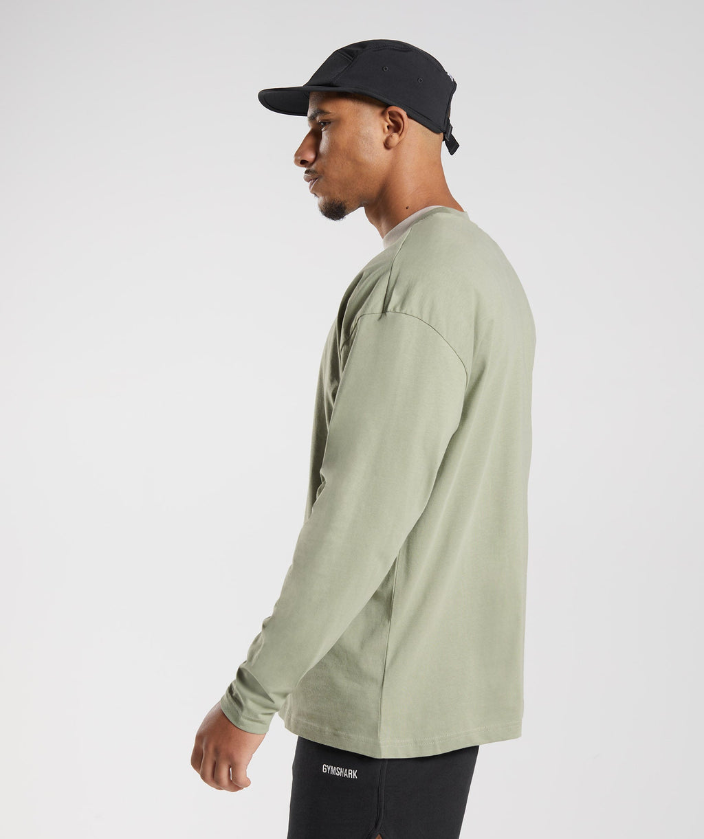 Rest Day Sweats Long Sleeve T-Shirt - Sage Green — imagem 4