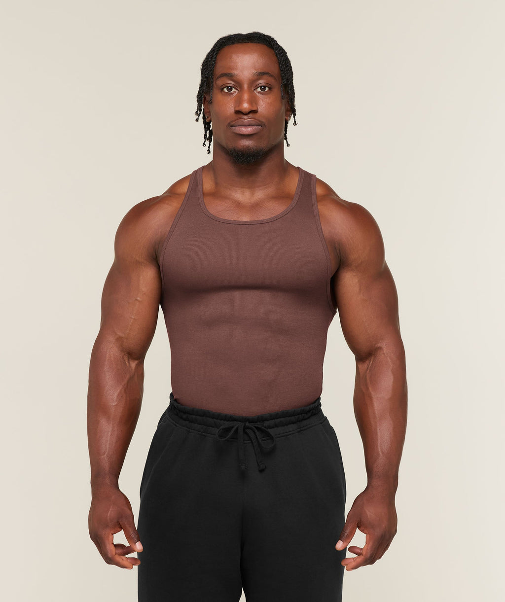 Ribbed Tank 1PK - Espresso Brown — imagem 1